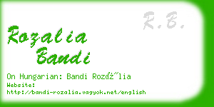 rozalia bandi business card